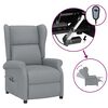 vidaXL Sill&oacute;n orejero reclinable el&eacute;ctrico de tela gris claro