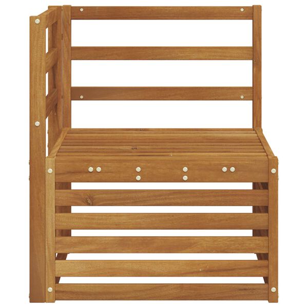 vidaXL Sof&aacute; de esquina para exteriores Madera de Acacia S&oacute;lida Natural