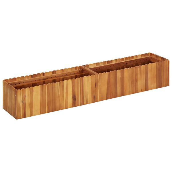 vidaXL Arriate elevado de madera maciza de acacia 150x30x25 cm