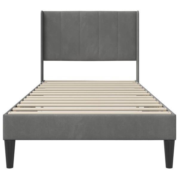 vidaXL Estructura de cama Gris oscuro 80 x 200 cm Terciopelo