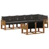 vidaXL Conjunto de sof&aacute;s de exterior con coj&iacute;n 8 pcs Natural y negro
