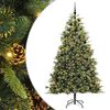 vidaXL &Aacute;rbol de Navidad artificial con ramas plegables y conos 210 cm