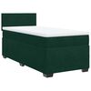 vidaXL Cama box spring con colchón terciopelo verde oscuro 100x200 cm