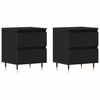 vidaXL Armario de Noche 2 uds. Roble Negro 40 x 35 x 50 cm