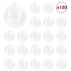 vidaXL Juego de Esferas de Navidad 100 uds. Transparente &Oslash; 10 cm