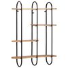 vidaXL Estante de pared madera maciza de mango 90x20x116,5 cm