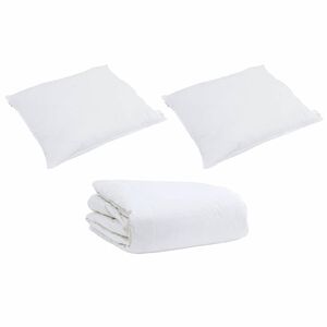 vidaXL Juego de Edredón con almohada 3 pcs Pluma de pato