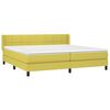 vidaXL Cama box spring con colch&oacute;n tela verde 200x200 cm