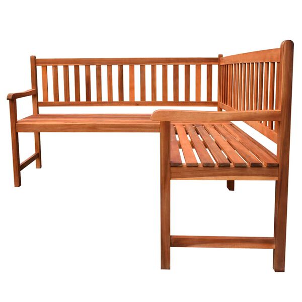 vidaXL Banco esquinero de jard&iacute;n y cojines madera maciza acacia 150 cm
