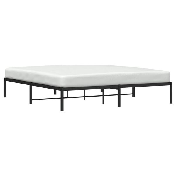 vidaXL Estructura de cama de metal negro 180x200 cm