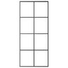vidaXL Puerta corredera con set herrajes vidrio ESG aluminio 90x205 cm