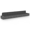 vidaXL Juego muebles de jard&iacute;n 5 pzas y cojines rat&aacute;n sint&eacute;tico gris
