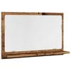vidaXL Espejo mueble de ba&ntilde;o madera ingenier&iacute;a envejecida 60x11x37 cm