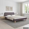 vidaXL Estructura de cama sin colchón tela gris taupe 180x200 cm