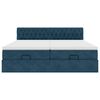 vidaXL Estructura de cama otomana colchones terciopelo azul oscuro