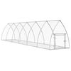 vidaXL Conejera acero galvanizado plateado 105x600x120 cm