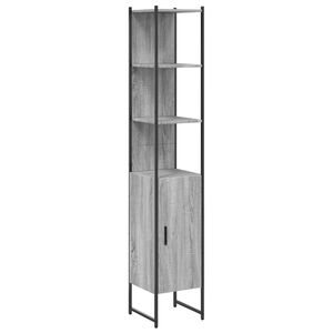 vidaXL Armario de ba&ntilde;o madera de ingenier&iacute;a gris Sonoma 33x33x185,5 cm