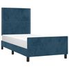 vidaXL Estructura de cama sin colch&oacute;n terciopelo azul oscuro 100x200cm