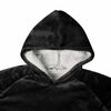 vidaXL Sudadera manta Negro m Forro Polar y Franela