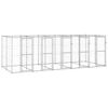 vidaXL Perrera de exterior de acero galvanizado 12,1 m&sup2;