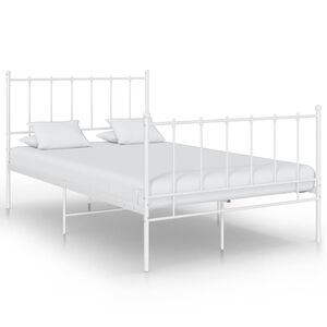 vidaXL Estructura de cama sin colch&oacute;n metal blanco 120x200 cm