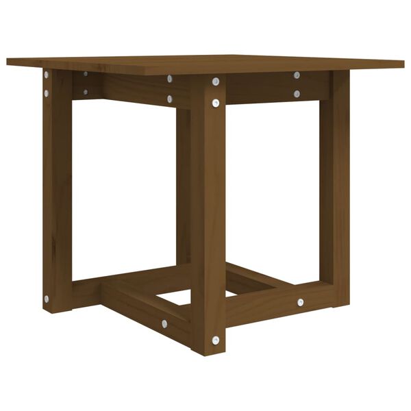 vidaXL Mesa de centro madera maciza de pino marr&oacute;n miel 50x50x45 cm