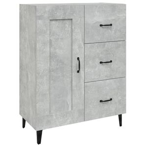 vidaXL Aparador de madera contrachapada gris hormig&oacute;n 69,5x34x90 cm