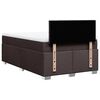 vidaXL Cama box spring con colch&oacute;n tela marr&oacute;n oscuro 120x200 cm