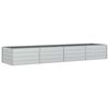 vidaXL Arriate de acero galvanizado plateado 320x80x45 cm
