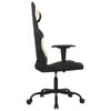 vidaXL Silla gaming tela crema y negro