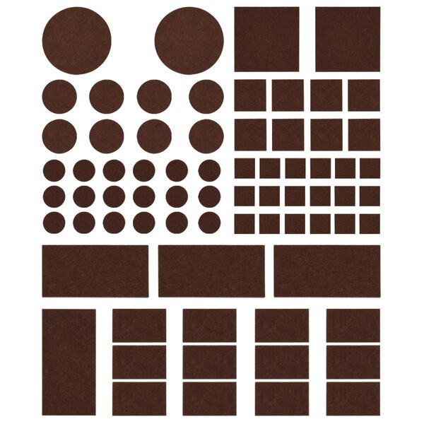 vidaXL Protectores de suelo de fieltro 72 piezas