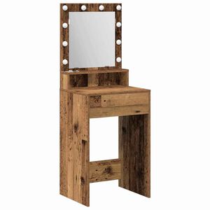 vidaXL Mesa Tocador Madera vieja 50 x 41 x 135 cm Madera de ingenier&iacute;a