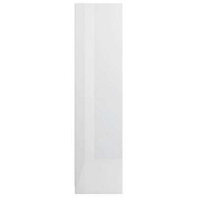 vidaXL Armario con cajones de contrachapada blanco brillo 50x50x200 cm