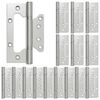 vidaXL Bisagra 16 uds. 125 x 78 x 13 mm Plateado Acero