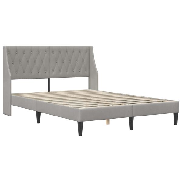 vidaXL Estructura de cama Gris Claro 140 x 190 cm Terciopelo