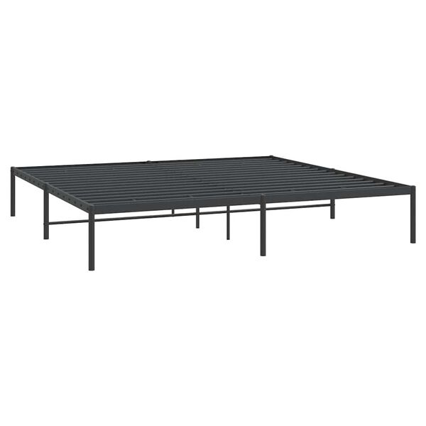 vidaXL Estructura de cama de metal negro 183x213 cm