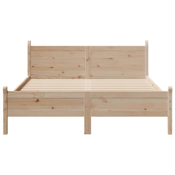 vidaXL Estructura de cama sin colch&oacute;n madera maciza de pino 120x190 cm
