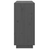 vidaXL Aparador de madera maciza de pino gris 111x34x75 cm