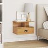 vidaXL Armario de Noche con caj&oacute;n Hill Marr&oacute;n miel 40 x 31 x 27 cm