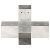 vidaXL Conectores de postes en X 4 uds metal galvanizado 71x71 mm