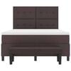 vidaXL Cama tipo Box Spring Marr&oacute;n Oscuro 140 x 200 cm tela
