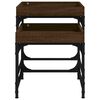 vidaXL Mesitas auxiliares 2 uds madera contrachapada marr&oacute;n roble