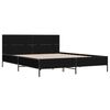vidaXL Estructura de cama madera de ingenier&iacute;a y metal negro 135x190cm