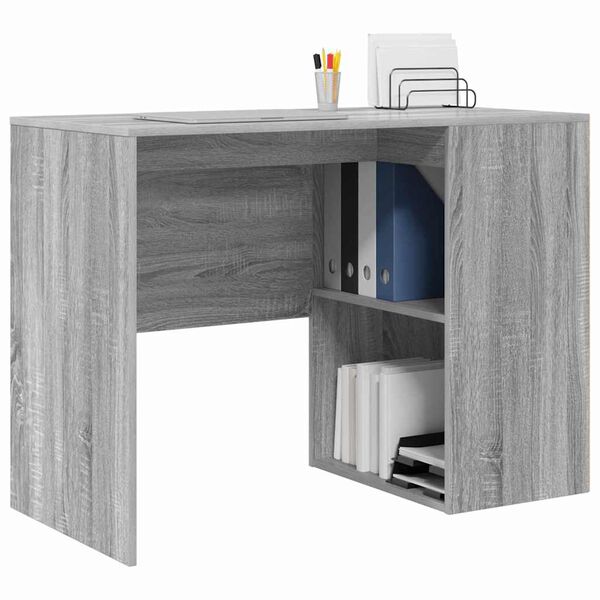 vidaXL Escritorio Gris Sonoma 102 x 50 x 75 cm Madera contrachapada
