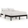 vidaXL Estructura de cama sin colch&oacute;n madera maciza negro 120x200 cm