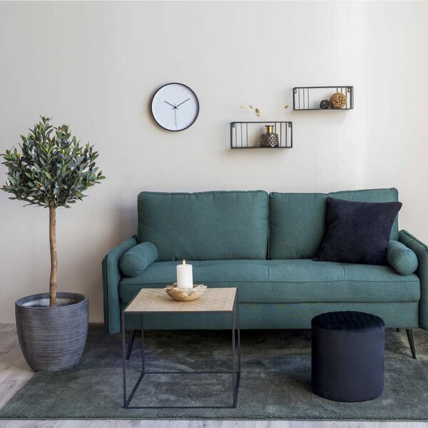 House Nordic Mesa auxiliar cuadrada Johanna negro y natural 50 cm