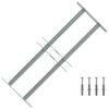 vidaXL Reja de seguridad ajustable ventana con 2 barras 500-650 mm