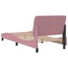 vidaXL Estructura de cama sin colch&oacute;n terciopelo rosa 80x200 cm
