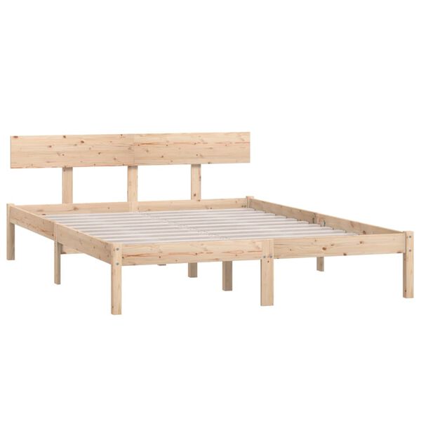vidaXL Estructura de cama sin colch&oacute;n madera maciza 120x200 cm