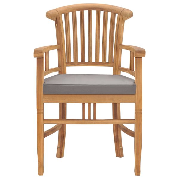 vidaXL Juego de comedor de jard&iacute;n 7 piezas teca maciza y cojines